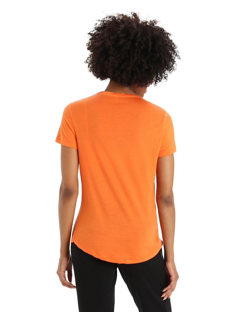 Women's Icebreaker Merino Sphere II Short Sleeve T Shirts Flash | CA 1381DFMN